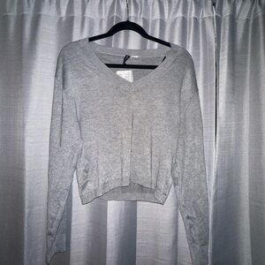 Divided Light Gray V-Neck Sweater